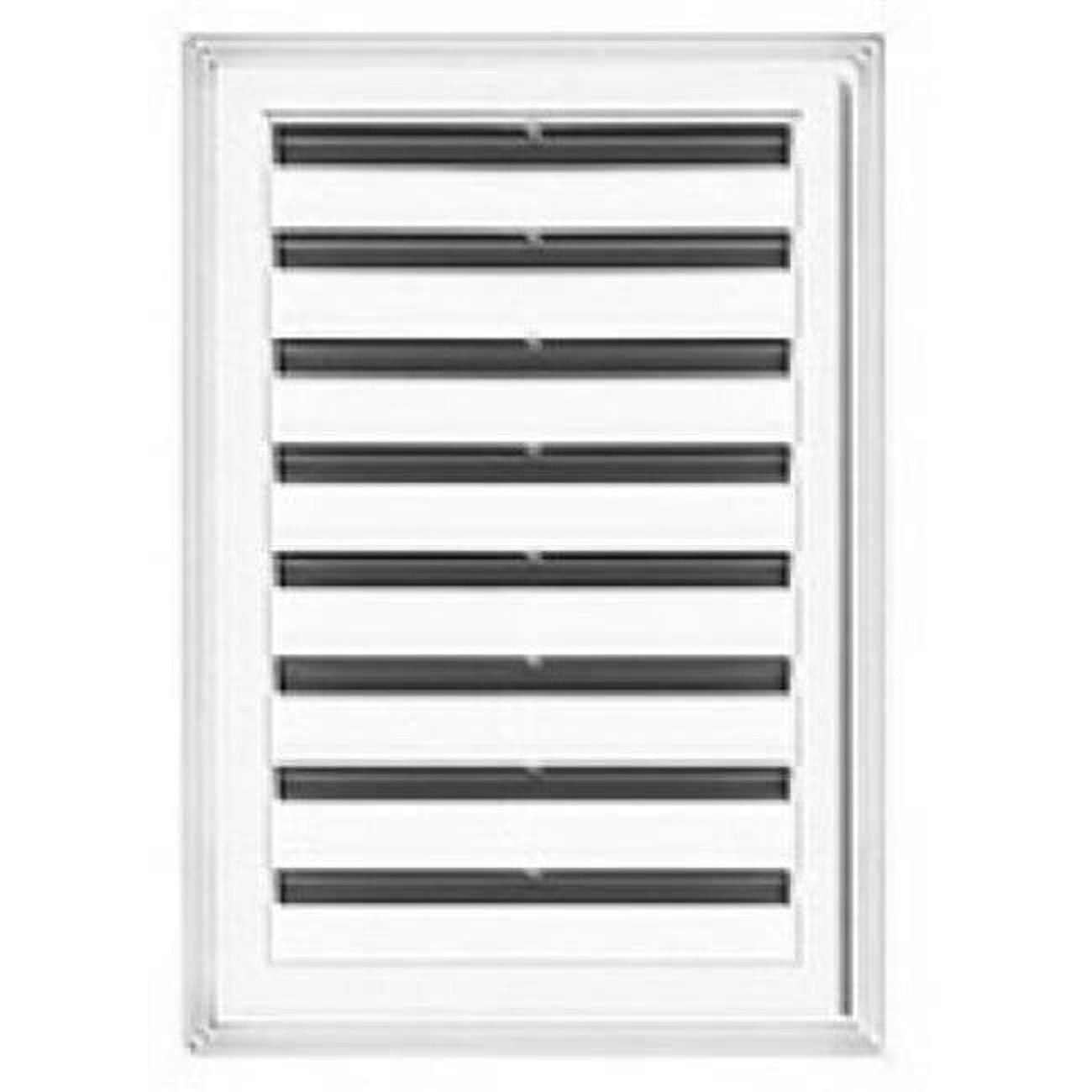 White 18" x 24" Rectangular Gable Vent with Wood Grain Finish