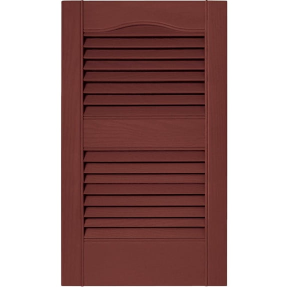 Builders Edge 14.5W in. Louvered Vinyl Shutters