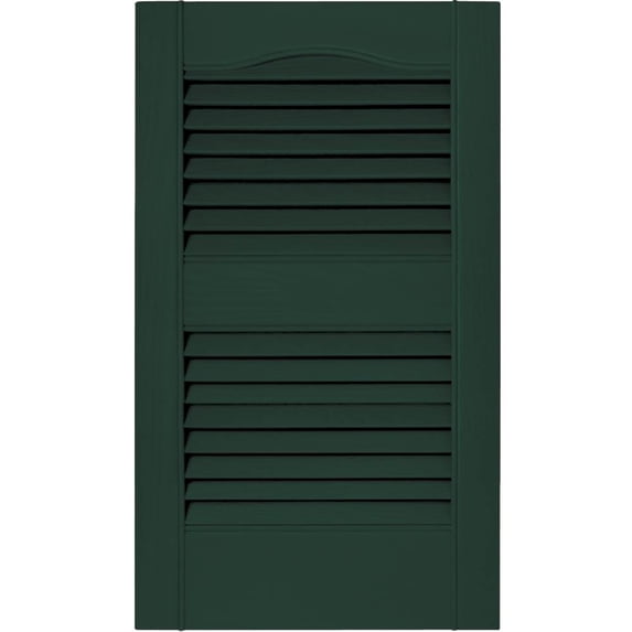 Builders Edge 14.5W in. Louvered Vinyl Shutters