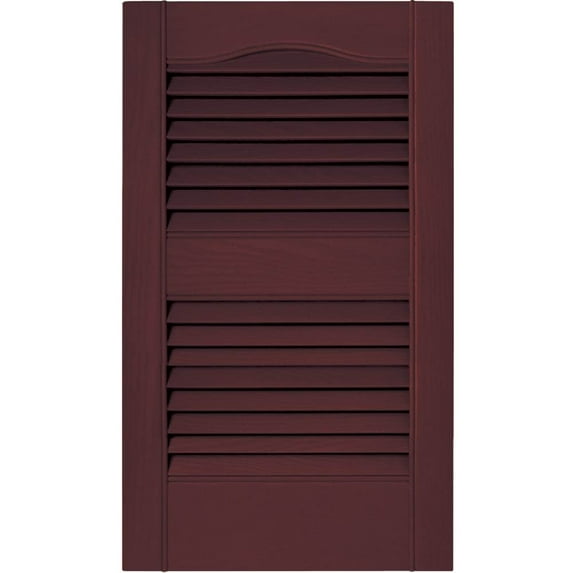 Builders Edge 14.5W in. Louvered Vinyl Shutters