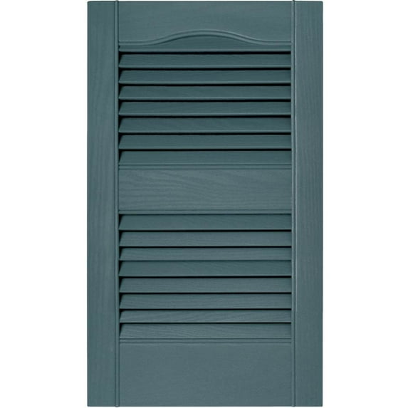 Builders Edge 14.5W in. Louvered Vinyl Shutters