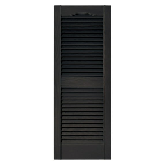 Builders Edge 14.5W in. Louvered Vinyl Shutters