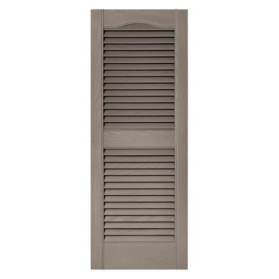 Builders Edge 14.5W in. Louvered Vinyl Shutters