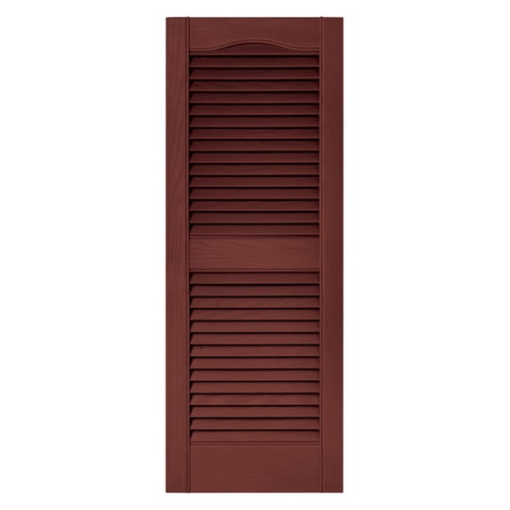 Builders Edge 14.5W in. Louvered Vinyl Shutters