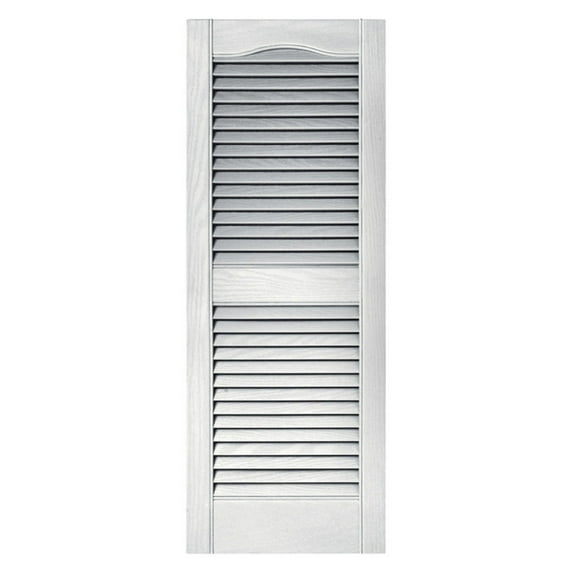 Builders Edge 14.5W in. Louvered Vinyl Shutters