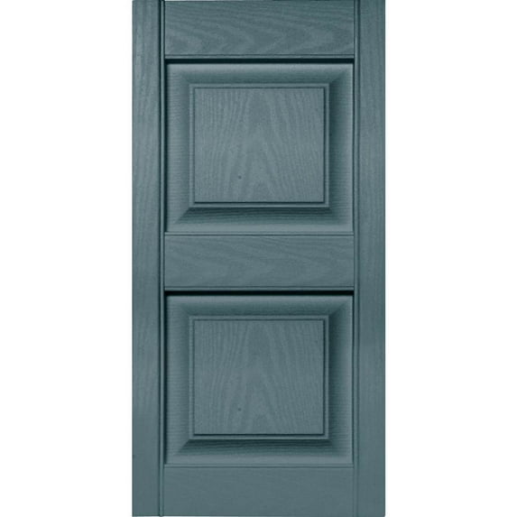 Builders Edge 14.75 W in. Raised Panel Vinyl Shutters