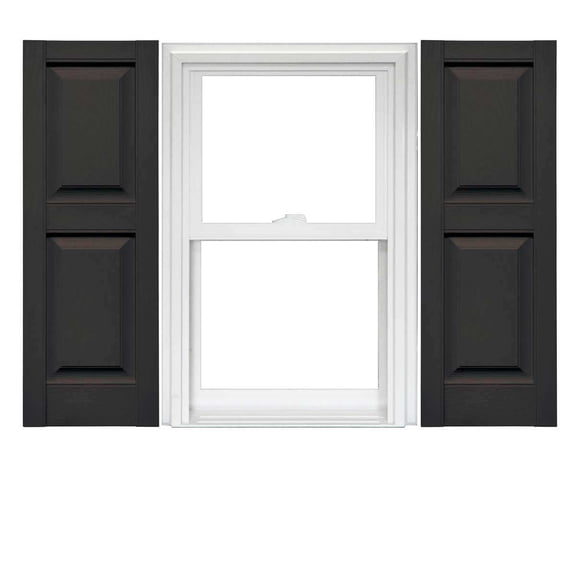 Mid America Vinyl Raised Panel Window Shutters (1 Pair)