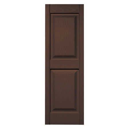 Builders Edge 14.75 W in. Raised Panel Vinyl Shutters
