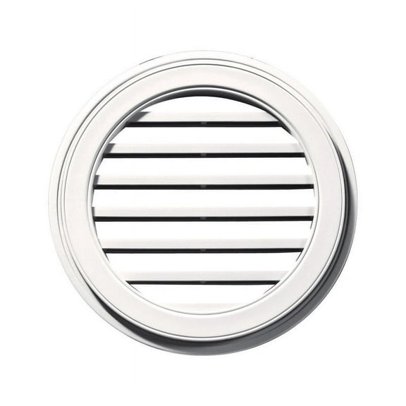 Mid America Round Vinyl Gable Vent - 22 Inch - 117 Bright White