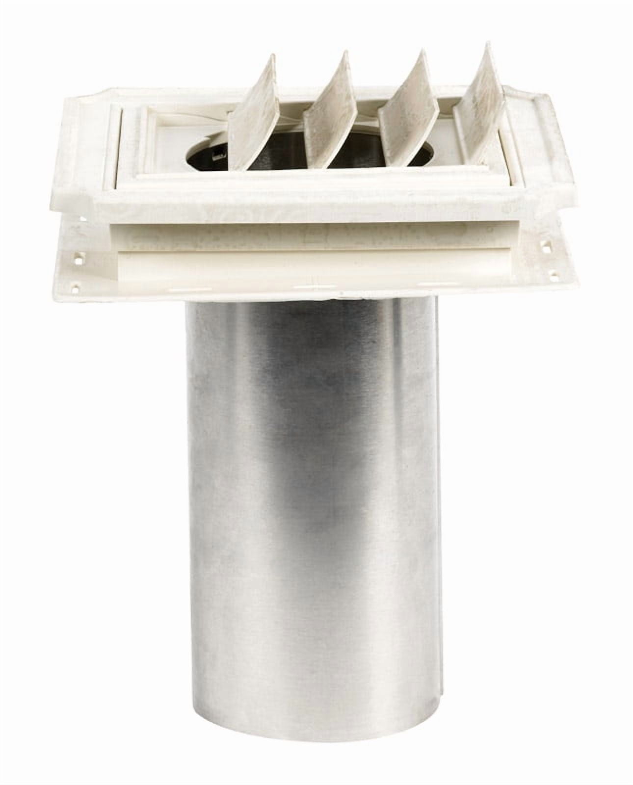 Builders Edge 4 in. W White Copolymer Exhaust Vent