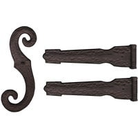 Black Vinyl Decorative Exterior Shutter Hinge Kit