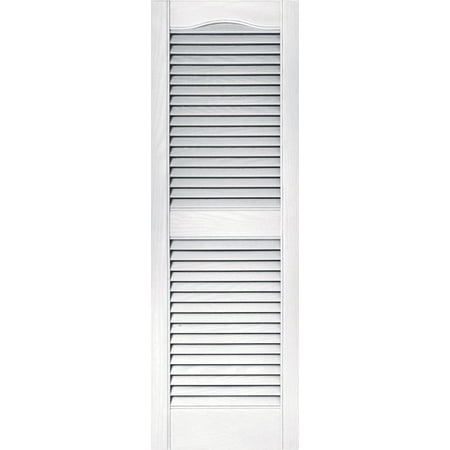 Builders Edge Vinyl Open Louvered Shutter - Pack of 2 — Residential Use, Standard Application