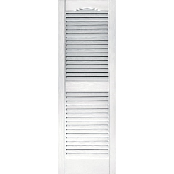 Builders Edge Vinyl Open Louvered Shutter - Pack of 2  Residential Use, Standard Application