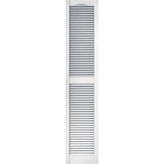 Builders Edge Vinyl Open Louvered Shutter - Pack of 2