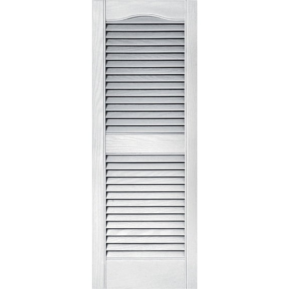 Builders Edge Vinyl Open Louvered Shutter - Pack of 2
