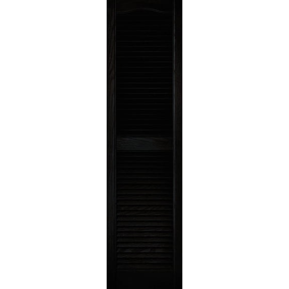 Builders Edge Vinyl Open Louvered Shutter - Pack of 2