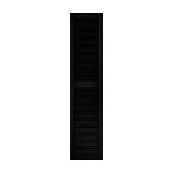 Builders Edge Vinyl Open Louvered Shutter - Pack of 2