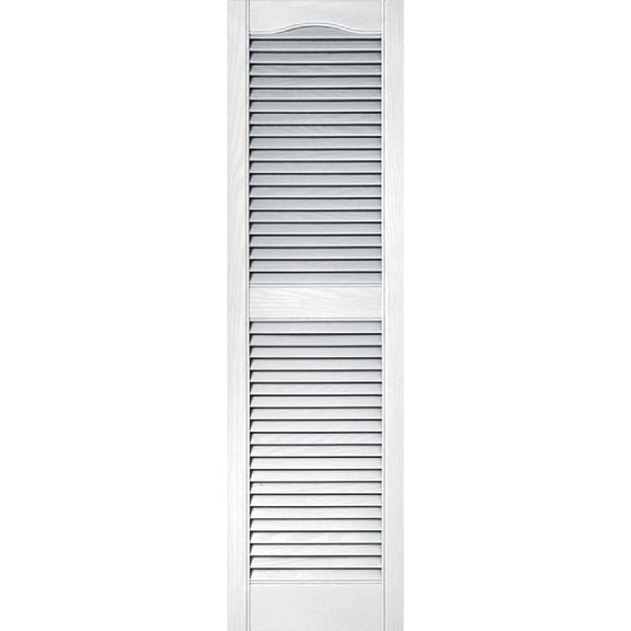 Builders Edge Vinyl Open Louvered Shutter - Pack of 4