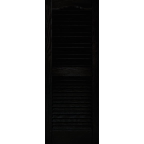 Builders Edge Vinyl Open Louvered Shutter - Pack of 6