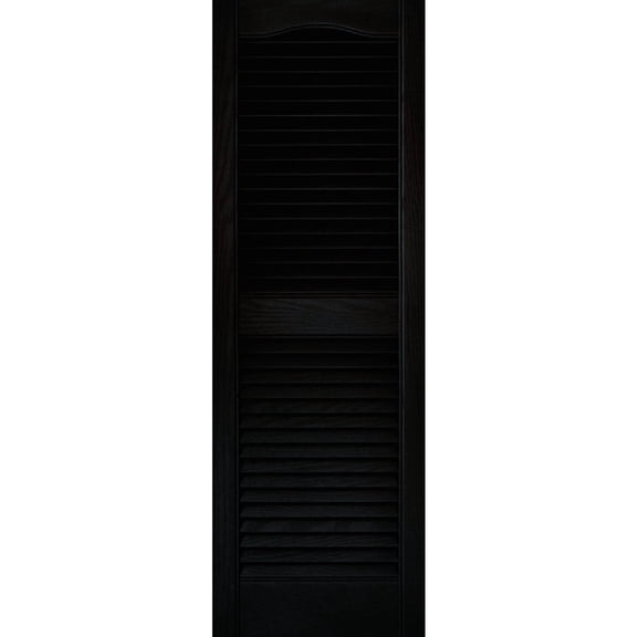 Builders Edge Vinyl Open Louvered Shutter - Pack of 6