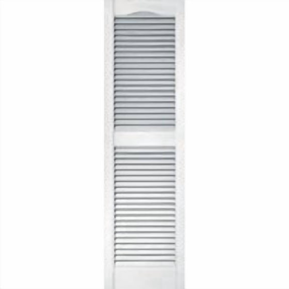 Builders Edge Vinyl Open Louvered Shutter - Pack of 6