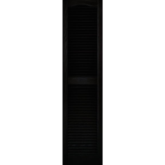 Builders Edge Vinyl Open Louvered Shutter - Pack of 6