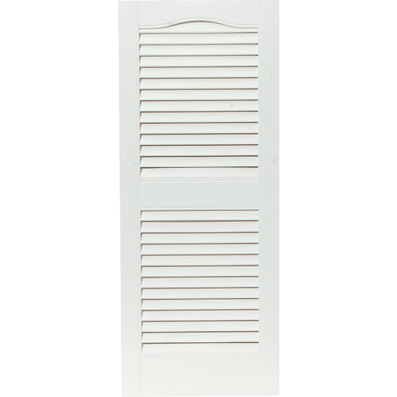 Builders Edge Vinyl Open Louvered Shutter - Pack of 8