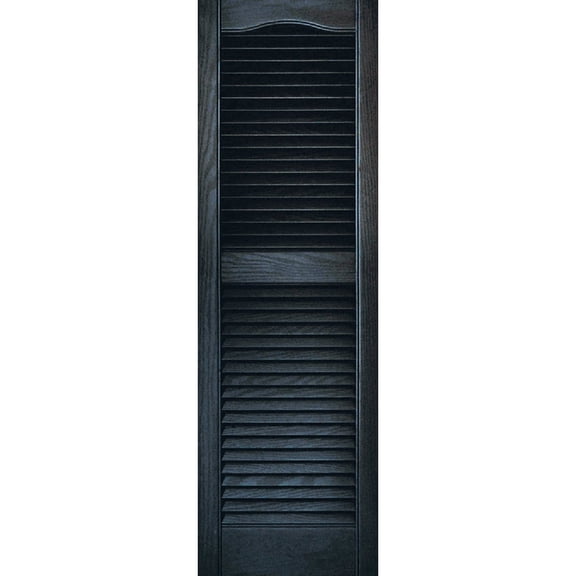 Builders Edge Vinyl Open Louvered Shutter - Single Pack