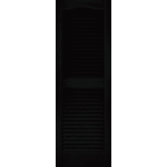 Builders Edge Vinyl Open Louvered Shutter - Single Pack