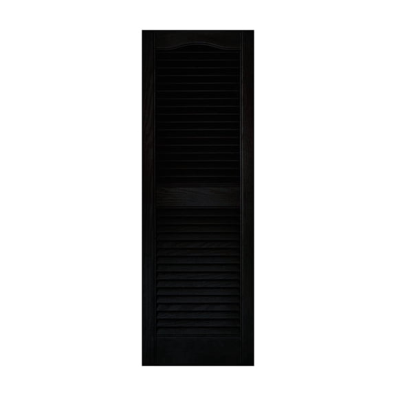 Builders Edge Vinyl Open Louvered Shutter - Single Pack