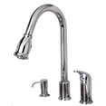 thumbnail image 1 of Laguna Brass 1170CP Single Handle Pull-Down Kitchen Faucet with Soap/Lotion Dispenser Chrome Finish, 1 of 5