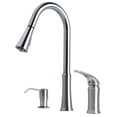 thumbnail image 1 of Builders Shoppe 1171SS Single Handle Pull-Down Kitchen Faucet with Soap/Lotion Dispenser Stainless Steel Finish, 1 of 3