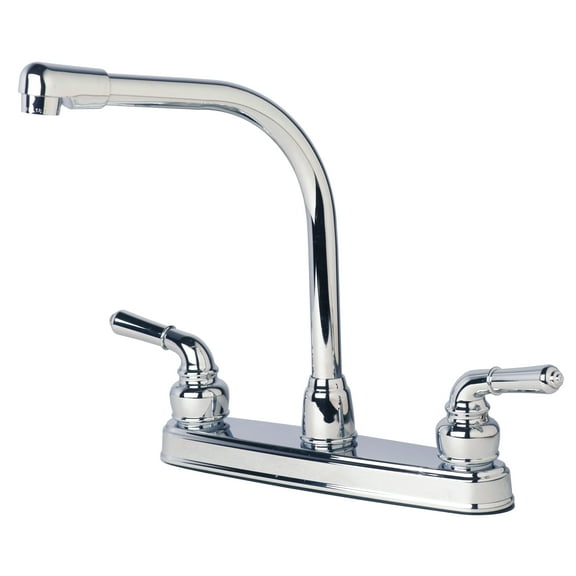 Builders Shoppe 1200CP RV Mobile Home Non-Metallic High Rise Swivel Kitchen Faucet Chrome Finish