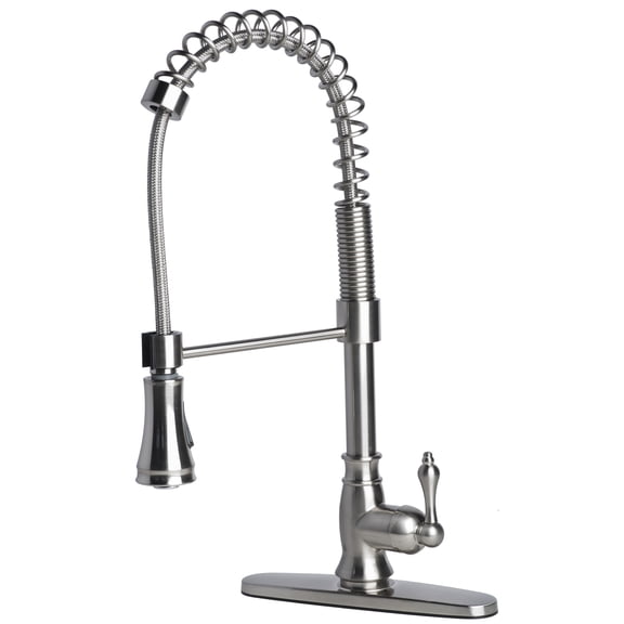 Builders Shoppe  1411 Single Handle 21" Spring Pull-Down Kitchen Faucet