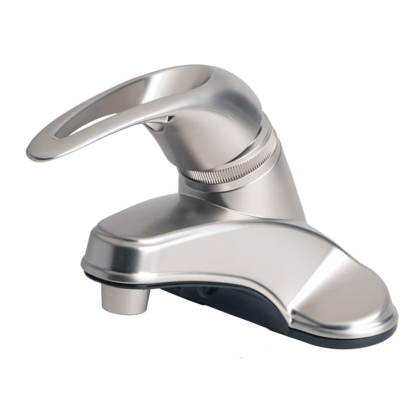 Builders Shoppe 2002BN RV Mobile Home Non-Metallic Centerset Lavatory Faucet Brushed Nickel Finish