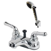 Builders Shoppe 2009CP/4120CP RV/Motorhome Non-Metallic Diverter Lavatory Faucet with Matching Hand Held Shower Set Chrome Finish