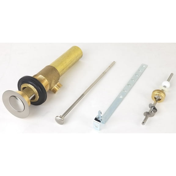 Builders Shoppe 2310BN All Metal Bathroom Sink Pop-Up Drain Assembly with Overflow Brushed Nickel Finish