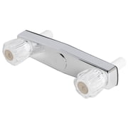 Builders Shoppe Two Handle Non-Metallic 8" Shower Faucet Valve for Manufactured, Modular, and Mobile Home Chrome Finish