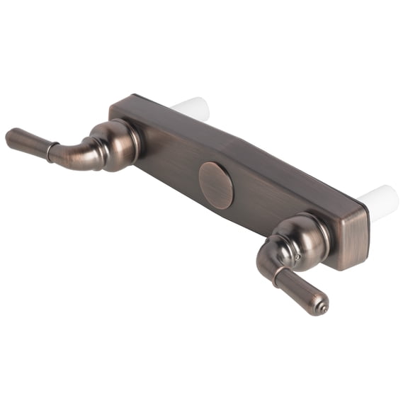 Builders Shoppe 3320BZ Mobile Home Two Handle Non-Metallic 8" Shower Faucet Valve Brushed Bronze Finish