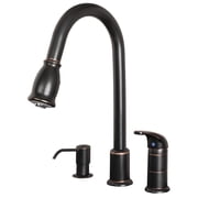 Builders Shoppe Classic Single Handle 16" Pull-Down Kitchen Faucet with Soap Dispenser Oil Rubbed Bronze Rubbed
