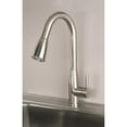 thumbnail image 1 of Builders Shoppe  Contemporary Single Handle 16" Pull-Down Kitchen Faucet Silver Stainless Steel Finish, 1 of 5