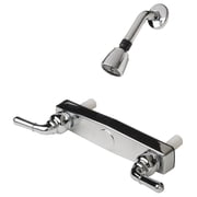 Builders Shoppe 3320CP/4010CP Mobile Home Two Handle Non-Metallic 8" Shower Faucet Valve with Shower Head Chrome Finish