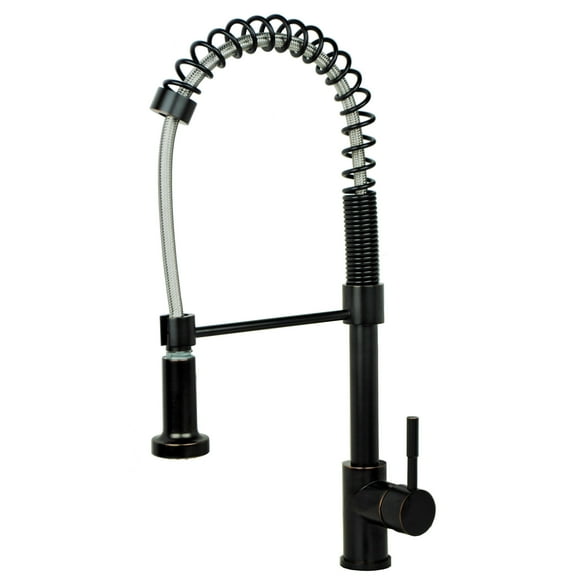 Laguna Brass 1151TB Single Handle Spring Pull-Down Kitchen Faucet Oil Rubbed Bronze Finish