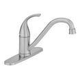 Builders SingleHandle Standard Kitchen Faucet in Stainless Steel