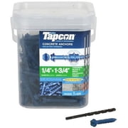 Tapcon 1/4 x 1-3/4 Inch Blue Hex Head Concrete Anchors, 225 PCS