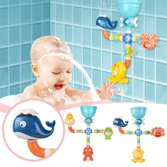 Building Bath Toys for Kids Ages 3-8 with Suction Cups Educational Bathtub Toys for Toddlers 3+ Creative Tub Time Birthday Gifts for Boys & Girls