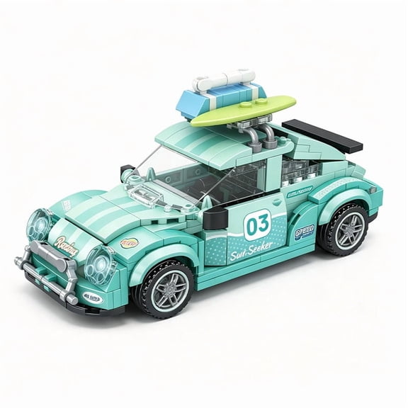 Building Block Car, Racing Vehicle, DIY Assembly Toy, Modern Supercar Model, Retro Muscle Sedan Building Block Racing Car
