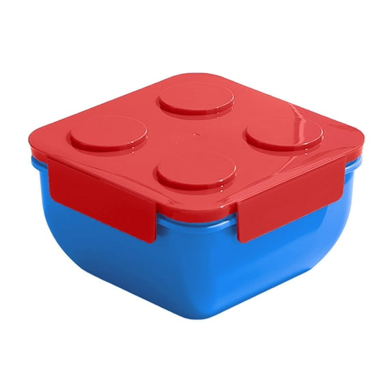 Building Block Lunch Container for Picnic and School DIY Design with Secure Lid for Microwave Heating Colorful and Durable
