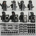 thumbnail image 1 of Building Block Minifigures SWAT Team Set of 8, Military SWAT Minifigures Building Blocks, SWAT Action Figures Building Blocks, SWAT Police Figure for Boys Age 4-7(Black), 1 of 9