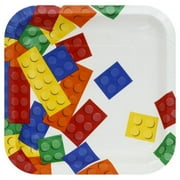 Building Block Party Square Dessert Plates